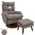 Poltrona De Amamentação Clarisse - Com Balanço e Giro - Pé Disco - Com Puff - Tecido Boucle - Imagem 3