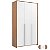 Guarda-Roupa Modulado 3 Portas - Branco/Carvalho Avelã - Imagem 1