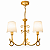Lustre de Cavalinho - Dourado e Bege - Imagem 1