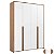 Guarda-Roupa Modulado 4 Portas - Branco/Carvalho Malva - Imagem 1