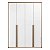 Guarda-Roupa Modulado 4 Portas - Branco/Carvalho Malva - Imagem 4