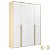 Guarda-Roupa Modulado 4 Portas - Branco/Nature - Imagem 1