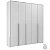 Guarda-Roupa Modulado 5 Portas - Cinza/Nature - Imagem 3