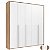 Guarda-Roupa Modulado 5 Portas - Branco/Carvalho Malva - Imagem 1