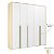 Guarda-Roupa Modulado 5 Portas - Branco/Nature - Imagem 2