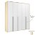 Guarda-Roupa Modulado 5 Portas - Branco/Nature - Imagem 3