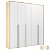 Guarda-Roupa Modulado 5 Portas - Branco/Nature - Imagem 1