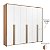 Guarda-Roupa Modulado 6 Portas - Branco/Carvalho Malva - Imagem 2