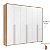 Guarda-Roupa Modulado 6 Portas - Branco/Carvalho Malva - Imagem 3