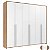 Guarda-Roupa Modulado 6 Portas - Branco/Carvalho Malva - Imagem 1