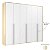 Guarda-Roupa Modulado 6 Portas - Branco/Nature - Imagem 2