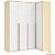 Guarda-Roupa Modulado 4 Portas Em L - Nature/Branco - Imagem 3