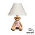 Abajur Cerâmica Ursa Vick/Rosa Bebê - Com Cúpula - Imagem 3