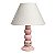 Abajur Cêramica 3 Bolas Rosa - Com Cúpula - Imagem 1