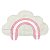 Tapete Infantil Orgânico Delicatta Nimbo - Retangular - Rosa - Imagem 1
