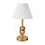 Abajur Ursinho Urso Aviador Dourado - Luminária Urso - Imagem 1