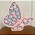Luminária Decorativa Borboleta Com Flores Rosa - Peça De Mostruário - prontaentrega - Imagem 2