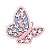Luminária Decorativa Borboleta Com Flores Rosa - Peça De Mostruário - prontaentrega - Imagem 1