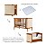 Quarto Completo Paglia - Berço 3 Em 1 + Cômoda Com Porta + Roupeiro 2 Portas - Nogueira/Louro Freijó - Imagem 13