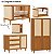 Quarto Completo Paglia - Berço 3 Em 1 + Cômoda Com Porta + Roupeiro 2 Portas - Nogueira/Louro Freijó - Imagem 11