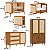 Quarto Completo Paglia - Berço 3 Em 1 + Cômoda Com Porta + Roupeiro 2 Portas - Nogueira/Louro Freijó - Imagem 12
