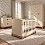 Quarto Completo Lamê - Berço 2 Em 1 + Cômoda + Guarda-Roupa 4 Portas - Areia Com Carvalho Avelã - Imagem 3