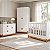Quarto Completo Lamê - Berço 2 Em 1 + Cômoda + Guarda-Roupa 2 Portas - Branco Com Carvalho Avelã - Imagem 2