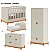 Quarto Completo Lamê - Berço 2 Em 1 + Cômoda + Guarda-Roupa 2 Portas - Areia Com Carvalho Avelã - Imagem 4