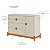 Quarto Completo Lamê - Berço 2 Em 1 + Cômoda + Guarda-Roupa 2 Portas - Areia Com Carvalho Avelã - Imagem 8
