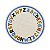 Tapete Infantil Alfabeto - Azul - Redondo - Imagem 1