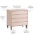 Conjunto Luny - Berço 2 Em 1 + Cômoda 3 Gavetas - Rosa Com Nogueira - Imagem 8