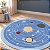 Tapete Infantil Via Lactea Azul - Redondo - Imagem 2