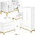 Quarto Completo Amor Perfeito - Berço 2 Em 1 + Cômoda Com Porta + Guarda-Roupa 4 Portas - Branco - Imagem 1