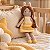 Amigurumi Decorativo Infanil Menina Vestido Amarelo Listrado - Margaridas - 97-38 - Imagem 2