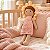 Amigurumi Decorativo Infanil Menina Vestido Rosa - Margaridas - 97-39 - Imagem 2