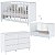 Conjunto Fofura - Berço 2 Em 1 + Comoda 6 Gavetas - Branco - Imagem 1
