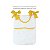 Porta-Treco em Tricô Branco - Trama Losango - Amarelo Plus - Imagem 3