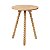 Mesa Lateral De Apoio Em Madeira Maciça Com Design Torneado Solene - Carvalho Malva - Imagem 1