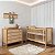 Conjunto Solene - Berço 2 Em 1 + Cômoda 4 Gavetas - Com Ratan - Carvalho Malva - Imagem 2