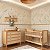 Conjunto Solene - Berço 2 Em 1 + Cômoda 4 Gavetas - Com Ratan - Carvalho Malva - Imagem 3