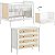 Conjunto Solene - Berço 2 Em 1 + Cômoda 4 Gavetas - Com Ratan - Branco - Imagem 1