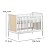 Conjunto Solene - Berço 2 Em 1 + Cômoda 4 Gavetas - Com Ratan - Branco - Imagem 14
