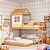 Beliche Cabana Com Auxiliar Queen Farm - Madeira/Branco - Imagem 2