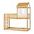 Beliche Cabana Com Cama Auxiliar Solteiro Farm - Madeira/Branco - Imagem 1