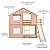 Beliche Cabana Com Escorregador Sweet Home - Rosa/Madeira - Imagem 5