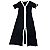 Vestido Longo Preto com Detalhe Branco - Imagem 2