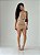 Vestido Curto Drapeado Nude - Imagem 3