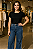 Calça Jeans Wide Leg com Faixa Lateral - Imagem 2