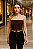 Top Cropped Tricot Vinho - Marrom - Imagem 1