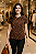 Camiseta Marrom com Estampa Abstrata - Imagem 1